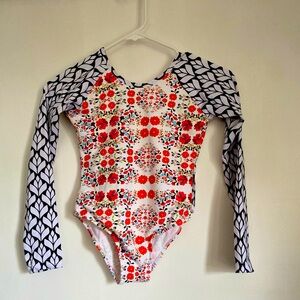 girls long sleeve bathing suit size 12